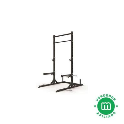 Soporte para barra de pesas de montaje en pared, resistente doble vertical,  soporte para barra de peso para barra olímpica, barra de rizo para ahorrar