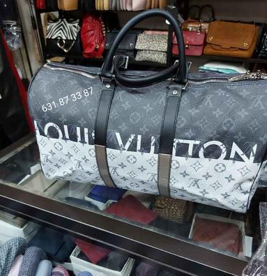 Bolsa de viaje Louis Vuitton Keepall 60 cm en cuero Epi negro
