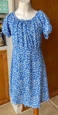 Vestido azul lunares blancos zara Moda y complementos de segunda