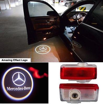 Par Luz Led Cortesía Proyector Puerta De Auto Mercedes Benz