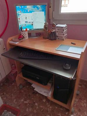 Escritorio estrecho de madera maciza, mesa de PC, escritorio de oficina en  casa, mesa de estudio, escritorio pequeño para el hogar (color D, tamaño