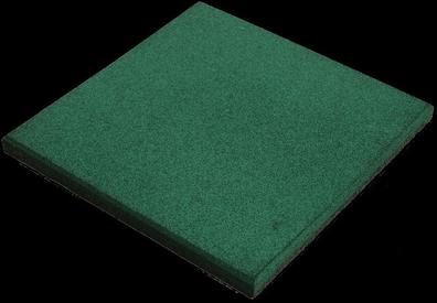 Loseta de Caucho Antivibración, Especial para Exterior y Gimnasios, Suelos  Infantiles, Fitness, 50 x 50 x 1,5 cm (Verde)