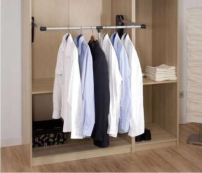 Barra para colgar ropa armario sin tornillos de segunda mano