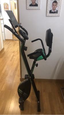 Bicicleta estática plegable resistencia ajustable con respaldo -  OutletBarato