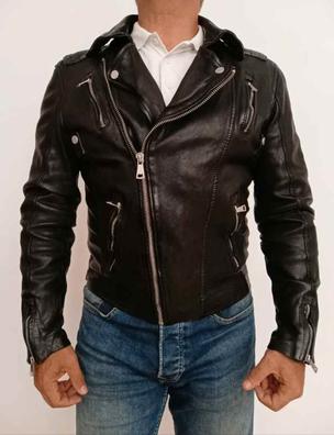 Moda Hombre Cazadora De Cuero Vintage Segunda Mano Chaqueta De