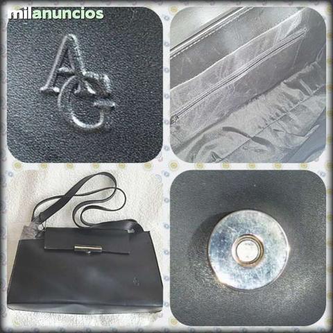 Milanuncios (2) Bolso de piel negra marca AG