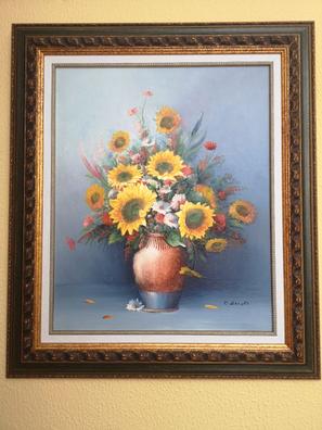 cuadros flores modernos 100 x 100 cm - envio gratis !!!!  Arte flor,  Pintura a óleo de flores, Pintura a óleo sobre tela