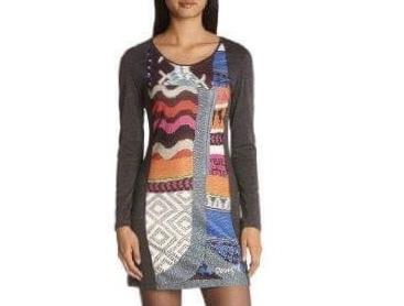 Milanuncios Vestido Desigual gris vigoré Talla M