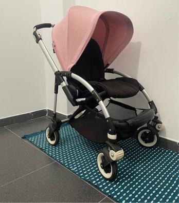 Bugaboo Bee5 Carrito con silla y patinete acoplado Capota negra, fundas  negras, chasis de aluminio