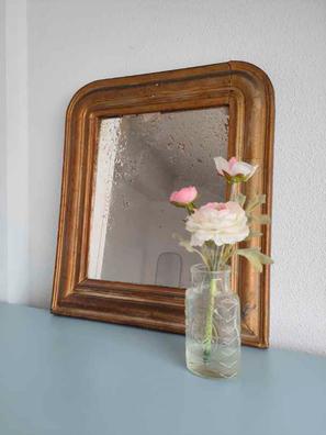 Recibidor Arquillos-1 con espejo y cajon en acabado blanco-madera natural  80 cm(alto)63 cm(ancho)35 cm(largo)