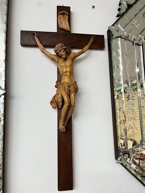 Cruz tallada en madera, Pared de crucifijo, Pared de cruz rústica, Pared de  cruz grande, Cruz religiosa, Cruces de pared hechas a mano -  España