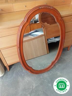 espejo ovalado - marco de madera - Compra venta en todocoleccion