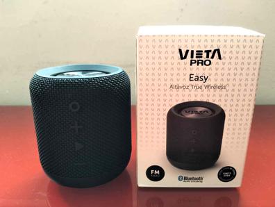 Altavoz Easy 2 de Vieta Pro con tecnología True Wireless Bluetooth 5.0,  Radio FM, Reproductor USB, micrófono integrado, negro