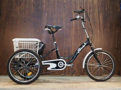 Triciclo eléctrico para adultos, triciclo plegable portátil, motor de 350  W, batería de 48 V, 10 AH, 14 pulgadas, bicicleta pequeña de tres ruedas  con asiento de bebé, bicicleta eléctrica para personas mayores, cesta de  compras : Deportes y  