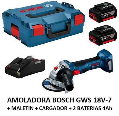 Miniamoladora a batería Bosch GWS 18V-10 PC