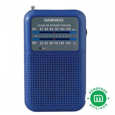 Sanyo KS101 - Radio Portátil de Bolsillo con Altavoz FM/AM Color Plata