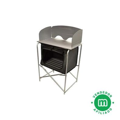 Berger Mueble cocina plegable, Mesa cocina, Mesa plegable camping XL, mesa plegable portatil camping