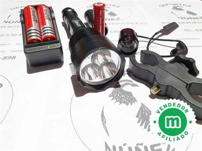 LED Caza Antorcha Linterna Luz de rifle para caza Búsqueda 1000 metros Kit  T70