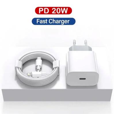 Cable 100cm + Base Cargador Fast Charge Pd 3.0 18w Para Iphone 13