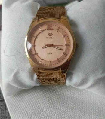 Reloj marea para mujer en acero con esfera rosa degradado