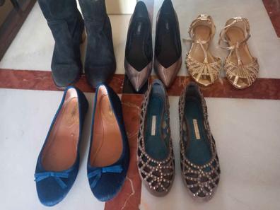  Zapatillas de baile para mujer, con cordones de piel, color  azul (talón: 2.0 in), 37EU : Ropa, Zapatos y Joyería
