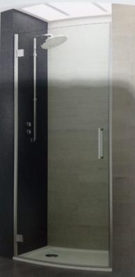Mampara Ducha Rectangular Corredera, Frente 140 - Lateral 100 cm, Cabina  de Ducha, Cristal 6mm Antical 195cm Altura, Transparente Blanco