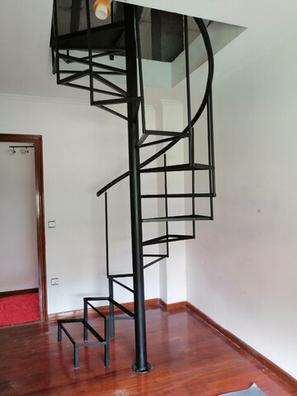 Pasamanos de escalera en forma de U, hierro forjado liso barandilla para  interiores, exterior antideslizante escalera barandilla, escalera porche