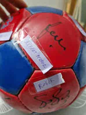 Ballon De Foot Vintage Athletic Club De Bilbao Années 80 - Signé - Marque Zarra