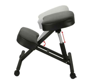 Silla postura reposa rodillas trabajo acero ergonomica rueda marco  ajustable New