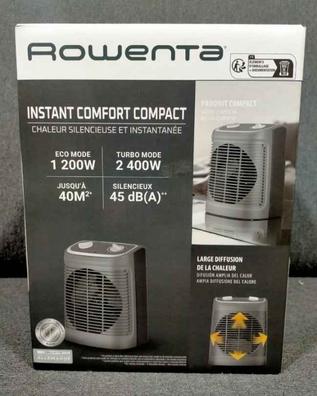 Rowenta Comfort Compact – Calefactor bajo consumo de 2400W, función  Silence, calefactor eléctrico, 2 velocidades, termostato mecánico, función  anti-heladas, ventilador, fácil transporte, SO2330 : : Hogar y  cocina