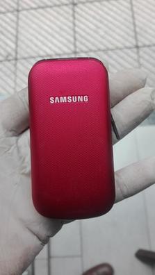 Teléfono móvil Samsung GT-E1190 rojo 2G básico con botón plegable carcasa  desbloqueado