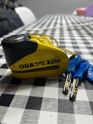 Candado de Disco con Alarma Oxford Quartz XA10 Amarillo/Negro