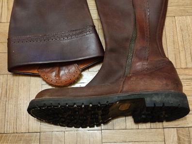 BOTAS MOTERAS ALTAS DE PIEL PARA HOMBRE CON CREMALLERA