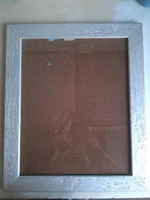 Marcos de fotos 2 uds madera maciza reciclada y vidrio 50x70 cm