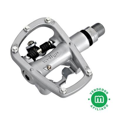 Juego pedales MTB-SPD M-Wave con doble función compatible con Shimano -  Silver