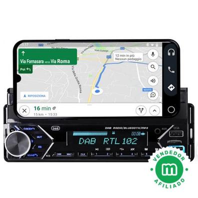  Estéreo de coche giratorio de 10 pulgadas con pantalla táctil  de un solo DIN, unidad principal Android 2023 con navegación GPS, radio FM  Bluetooth, pantalla vertical de 1 DIN reproductor de