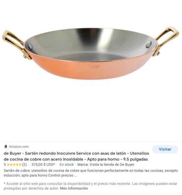  Original Copper Pan Sartén para freír redondo