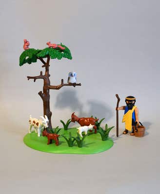 Lot De 2 Jambes Playmobil Grises (polaines) Pour Personnage Cavernicole, Viking, Etc. - Occasion