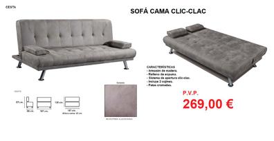 SOFÁ CAMA Apertura Italiana Baratos Y Clic Clac  Sofa cama pequeño,  Decoración de unas, Muebles para el hogar