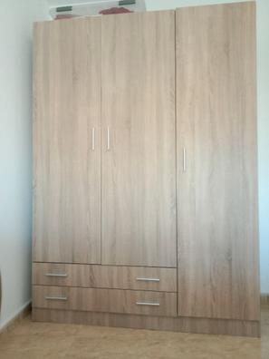 Armario 3 puertas abatibles en madera color nogal (8155)