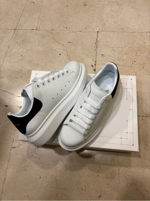 Talon Negro Alexander Mcqueen Zapatillas Blancas McQueen