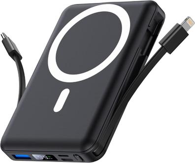 1 Mini Cargador Portátil para iPhone con Cable Integrado, 3350mAh