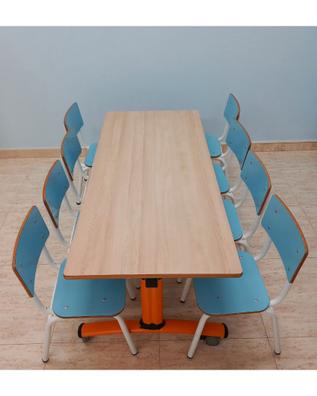 Mesa de comedor de negocios, combinación de mesas y sillas redondas de  negociación, mesa de ocio para cafetería, estilo retro, silla de piel
