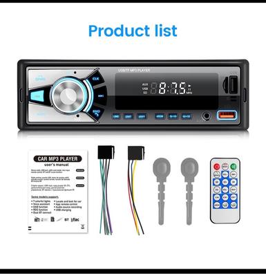 Radio Estéreo Digital para coche, reproductor MP3 de vídeo con Bluetooth,  Radio FM, Audio estéreo ISO, USB/SD, entrada auxiliar en el tablero, 1 Din  - AliExpress