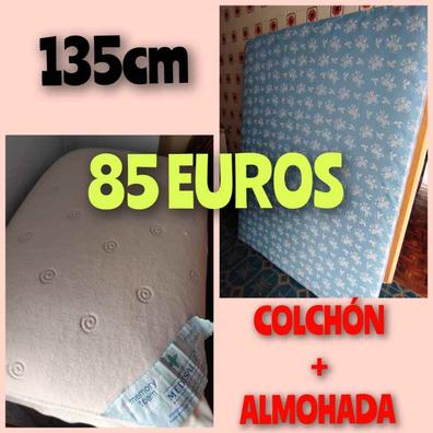 Colchón Viscosoft + Somier Multiláminas + Patas 26cm + Almohada Fibra,  90x190cm con Ofertas en Carrefour