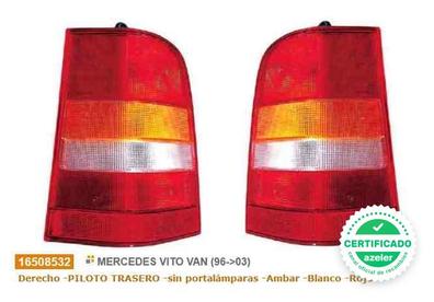 Piloto trasero Mercedes Vito W638 1996-2003 Conductor Izquierdo Piloto trasero Mercedes Vito W638 1996-2003 Conductor Izquierdo