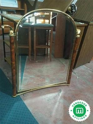 Espejo dorado, espejos redondos hechos a mano, espejos decorativos modernos  para montaje en pared para sala de estar, entrada, vestíbulo, pasillo