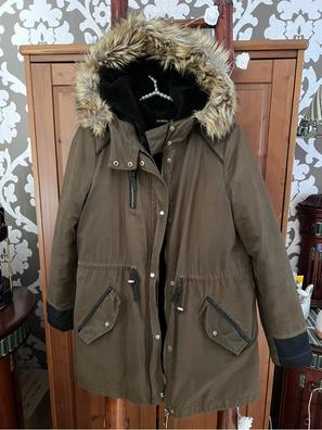 Parka negra entretiempo mango de segunda mano para mujer Milanuncios