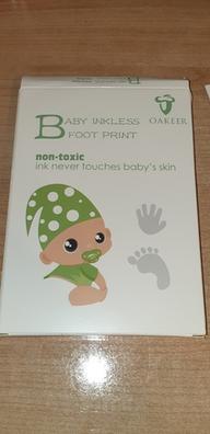 Kit de huellas y manos para bebé recién nacido, almohadillas de tinta, marco  de fotos, Impresión de manos, accesorios de recuerdo para niños pequeños,  regalo de Baby Shower seguro y limpio