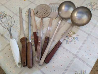  Cucharón de espumadera de acero inoxidable, 3 piezas, juego de  utensilios de cocina de acero inoxidable, cucharón de sopa grande, juego de  utensilios de cocina de acero inoxidable, cuchara de mango